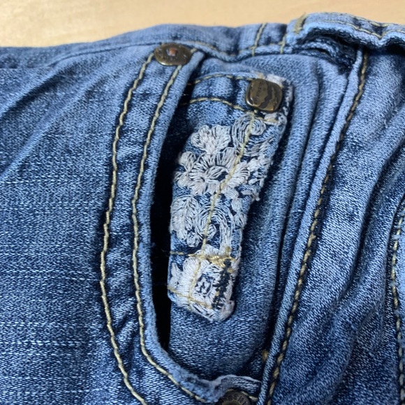 Silver Womens Pioneer Bootcut Jeans Size 12/ 30 Medium Wash Flap Pockets - Picture 9 of 11